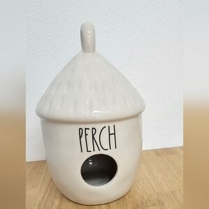Rae Dunn Cream 'PERCH' Ceramic Birdhouse